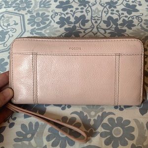 Fossil Leather Wristlet Wallet
